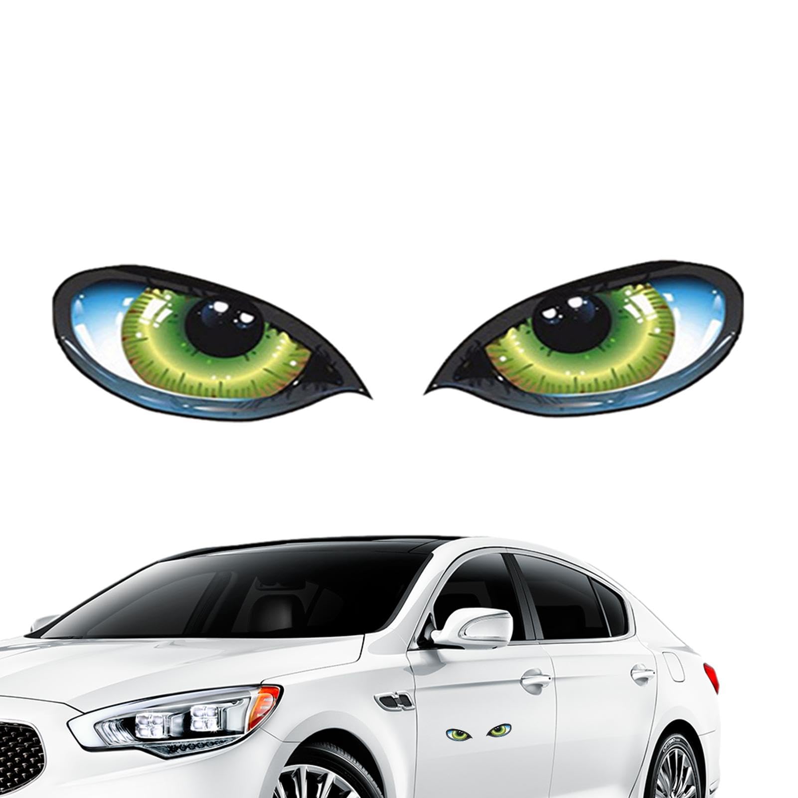 yybng Auto-Sicherheitsaufkleber mit reflektierenden Augen,3D-Nacht-Sicherheitsaufkleber, reflektierend, niedlicher Warnaufkleber - Lustiges Autozubehör, langlebige Autodekoration für Zuhause, LKW, von yybng