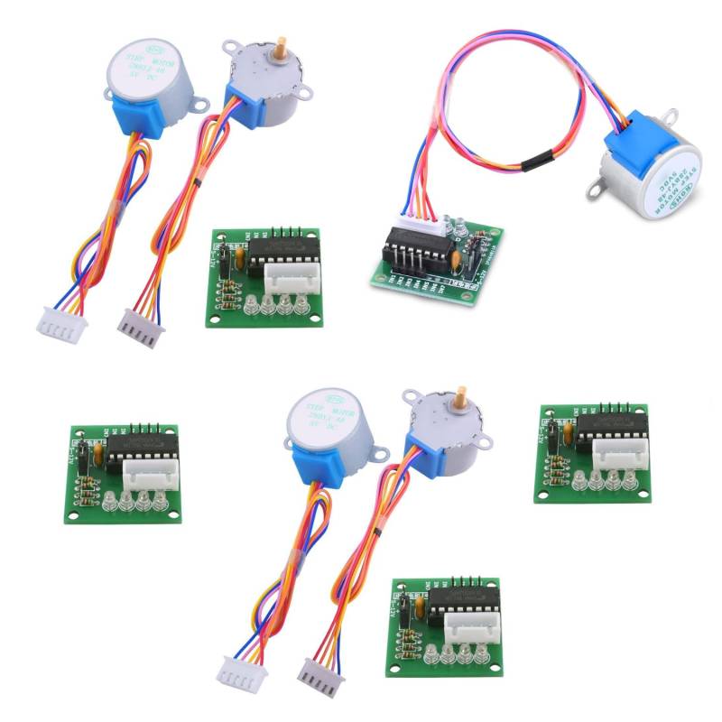 zalati 28BYJ-48 ULN2003 Set 5-teiliges Kit 5V Schrittmotor mit Antriebsmodulplatine für Arduino Motor von zalati