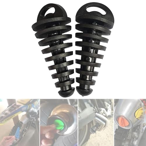 zalati Schalldämpfer Stecker 2pcs Wasch Plug Auspuff Stopper Staubdichter wasserdichter Schutz für Motorrad Motorrad von zalati