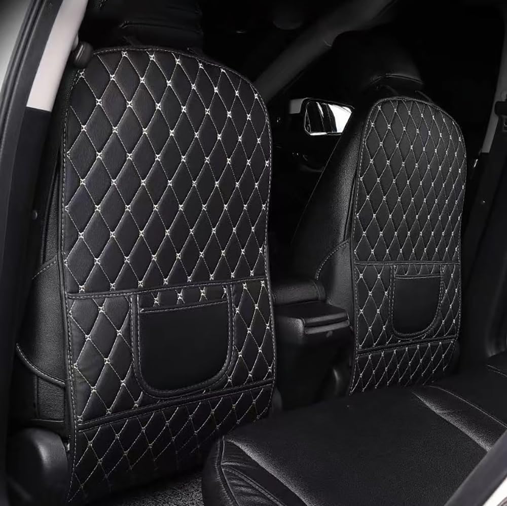 Car Seat Protector Kick Mat für Infiniti Q60 Q70,Anti Kick Mat Leather Anti schmutzig Auto Zubehör Innenraum von zanmeini