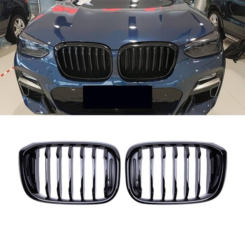 Kühlergrill Front Grill Für BMW X4 G02 2018 2019 2020,Grid Style Front Grille GrillVehicle Parts Accessories von zanmeini