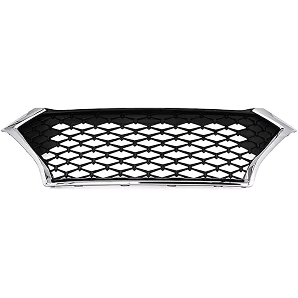 Kühlergrill Front Grill Für Hyundai Tucson 2019 2020,Grid Style Front Grille GrillVehicle Parts Accessories,C/Silver Black von zanmeini