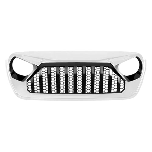 Kühlergrill Front Grill Für Jeep Wrangler JL Gladiator JT 2018-2023,Grid Style Front Grille GrillVehicle Parts Accessories von zanmeini