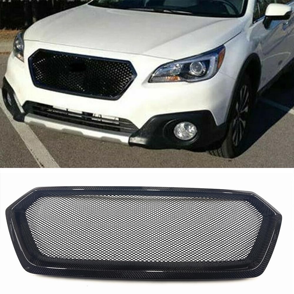 Kühlergrill Front Grill Für Subaru Legacy Outback 2015 2016 2017,Grid Style Front Grille GrillVehicle Parts Accessories von zanmeini