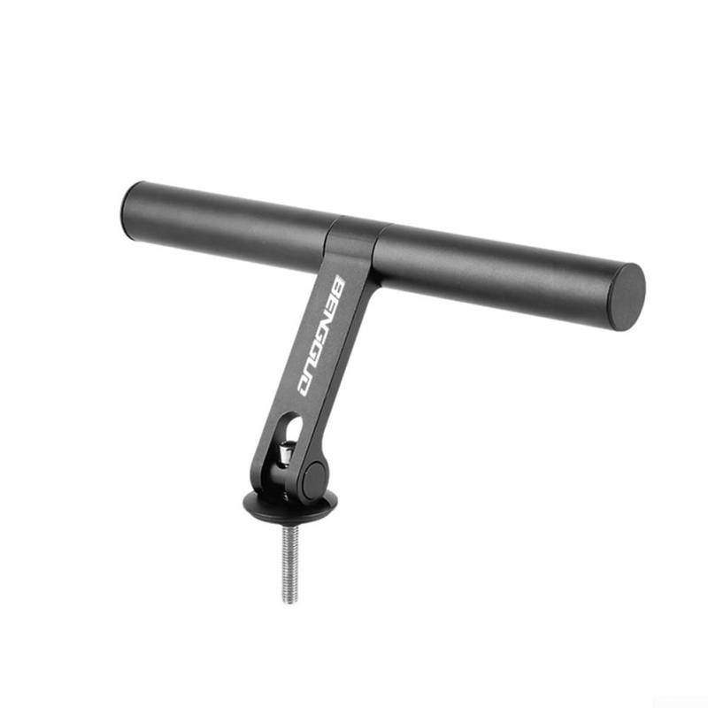 Fahrrad-T-Typ-Headset-Verlängerung, Aluminiumlegierung, 200 mm, verstellbare Lenkerhalterung für verbesserte Funktionalität (schwarz) von zeroupshop