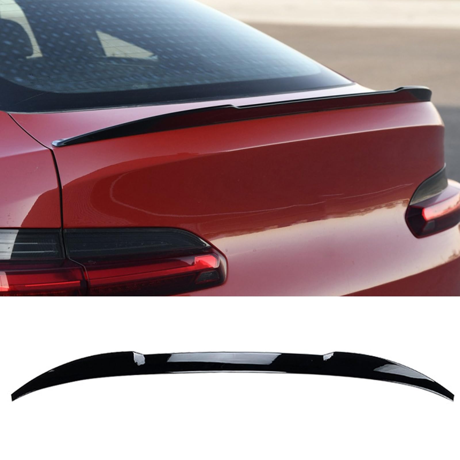 Auto Heckspoiler Spoiler Wing für BMW X4 xDrive30d 2018 2019 2020 2021,Auto Schwanz Flügel Tuning Zubehör Dekoration,Kohlefaser Textur Fahrzeugstabilitätt War Leicht Anzubringen,Black von zhangbaoshun