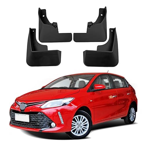 4 Stück Schmutzfänger für Toyota hatchback Yaris vios XP150 Vios FS 2014-2019, Auto Vorne Und Hinten Schmutzfänger Kratzfest Spritzschutz Kotflügel Verschleißfest von zhangxin