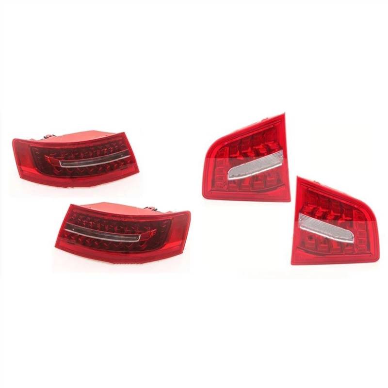 Rückleuchten für Audi A6 C6 Quattro Saloon Sedan 2009-2011,Stop Turn Rücklichter Lauflicht Identifikationslicht,4pcs von zhaoyaoni