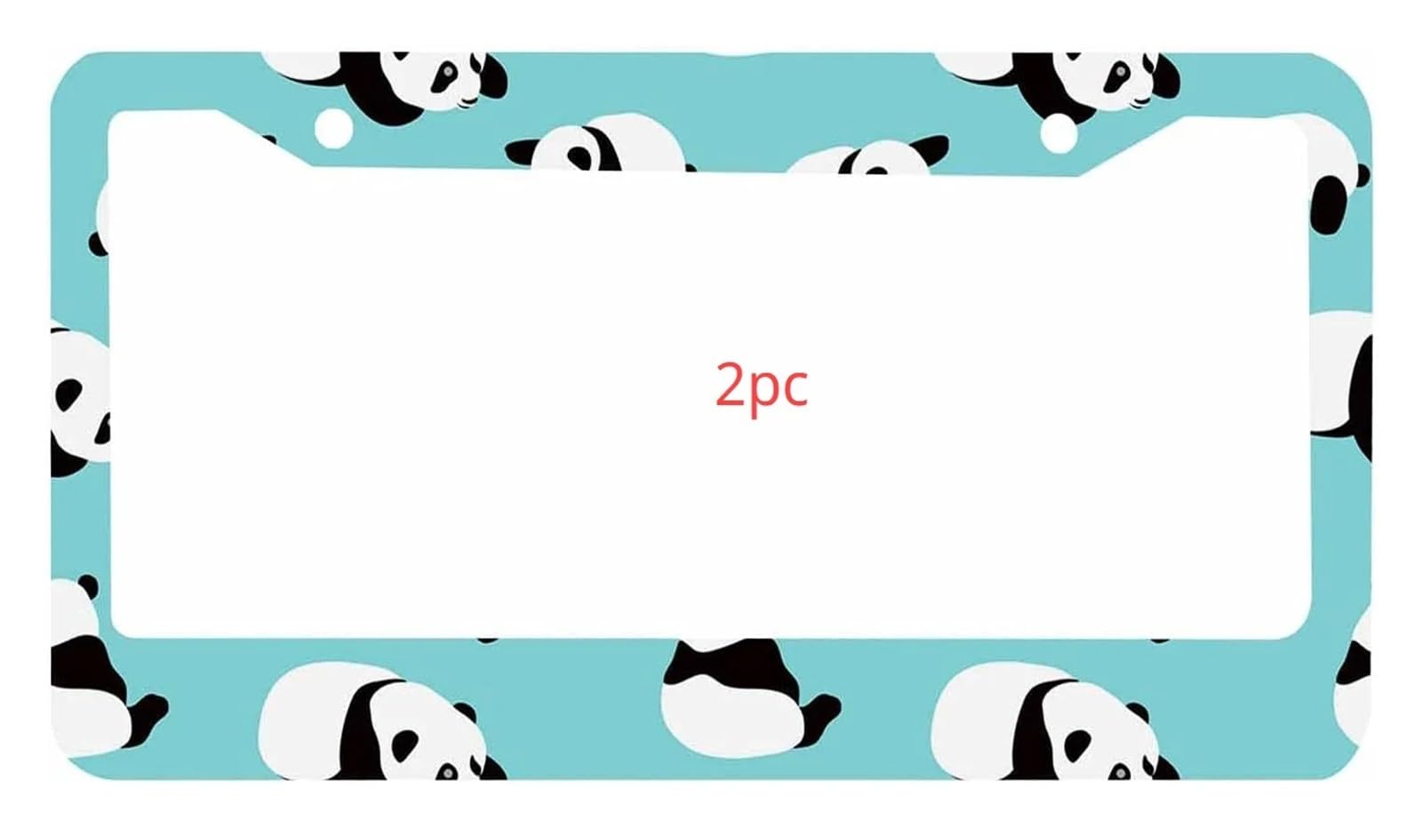 2er-Pack Auto-Kennzeichenrahmen, süßer Baby-Panda, schöne Bärentiere, Aluminium-Autozubehör mit 4 Löchern und Schrauben, 30,5 x 15,2 cm(4) von zhuhangyu