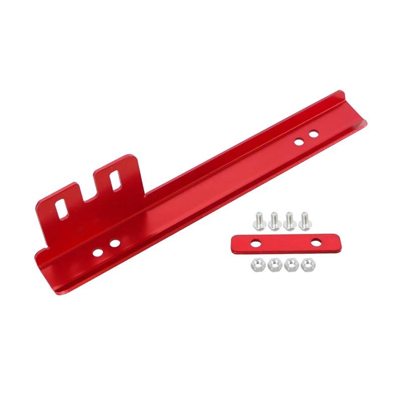 Universeller Kennzeichenrahmen aus Aluminium, verstellbar, for Auto-Stoßstange, vorderer Kennzeichenhalter(Red) von zhuhangyu