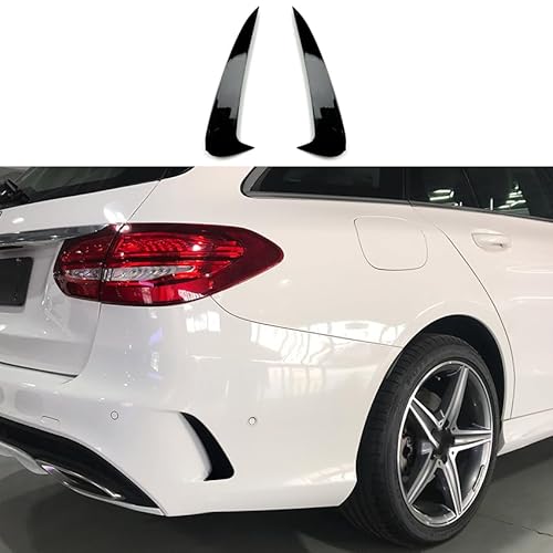 Auto Heckstoßstangen Diffusor Spoilerlippe für Mercedes-Benz C-Class Touring S205 Estate C180 C200 AMG, Hintere Seitensplitter, Hinten Stoßstange Seite Vent Spoiler Anti kollision Schutz von zjbzq