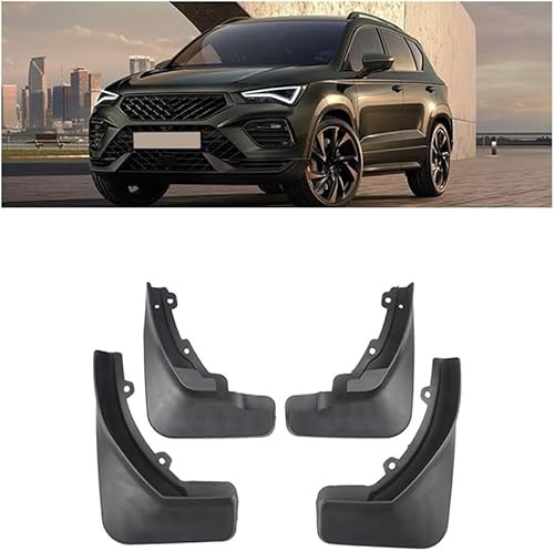 4 Stück Auto Schmutzfänger Spritzschutz für Cupra Ateca 2018-2023, Wasserdicht Kotflügel Splash Klappen Spritzschutz Flap Guards Zubehö von zjxcnb