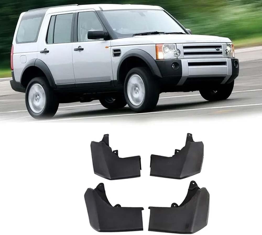 4 Stück Auto Schmutzfänger Spritzschutz für Land Rover Discovery 3 LR3 2003-2008, Wasserdicht Kotflügel Splash Klappen Spritzschutz Flap Guards Zubehö von zjxcnb