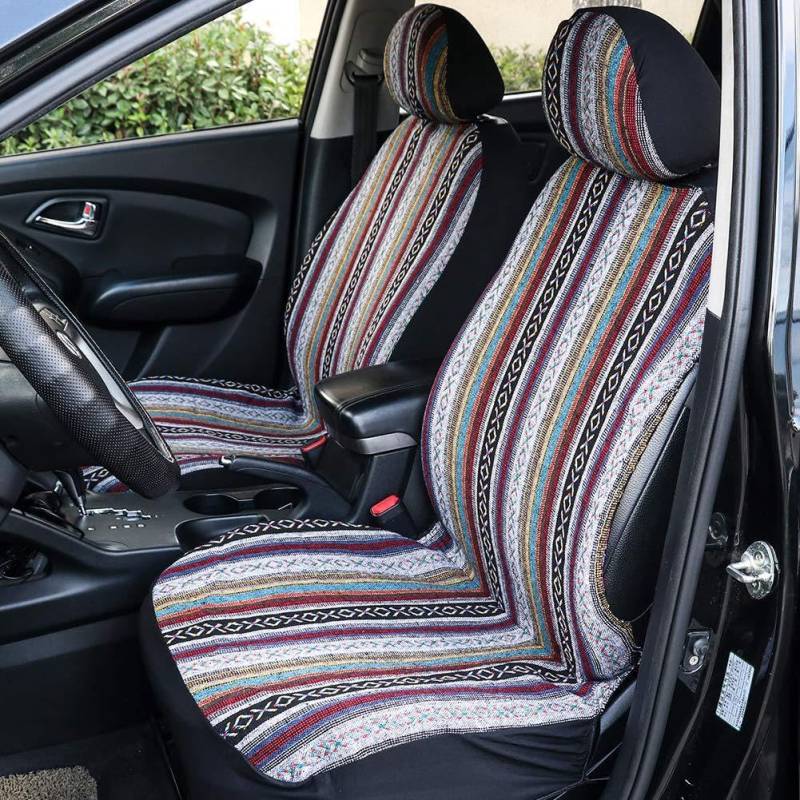zjxhnb Auto Sitzbezüge, Für VW Tiguan I (5N) 2007–2018 Stoff Komplettset Vordersitze Sitzschoner Atmungsaktiv Verschleißfest Bequem,Two-Seater von zjxhnb