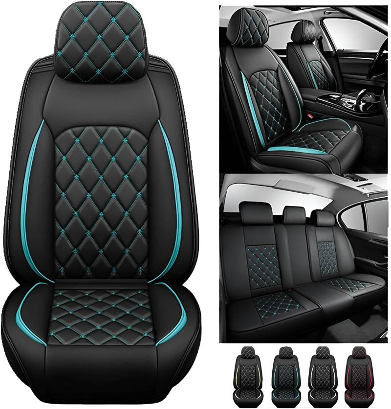 zjxhnb Auto Sitzbezüge für C-Max 2010-2015, Full Surround Custom Vorne Hinten Leder Auto-Schonbezüge Sets Zubehör,C von zjxhnb