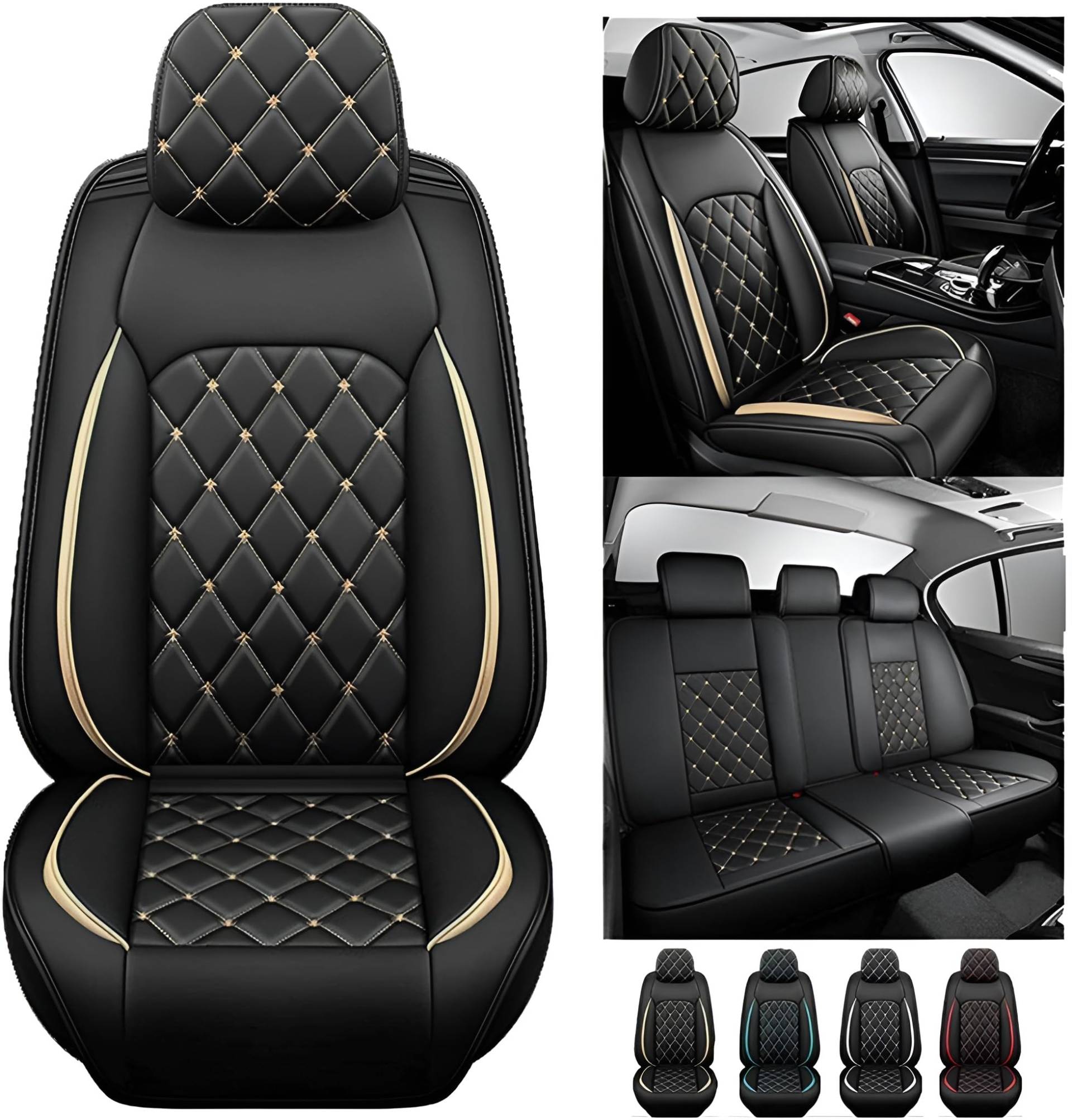 zjxhnb Auto Sitzbezüge für Kuga (CX482) Titanium/X/ST Line 2019-2023, Full Surround Custom Vorne Hinten Leder Auto-Schonbezüge Sets Zubehör,B von zjxhnb