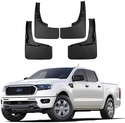 4 Stück Auto Schmutzfänger für Ford Ranger 2019-2023, Auto Kotflügel Schutz Spritzschutz Vorne Hinten Klappen Mud Flaps Styling Zubehör von zjxmnb