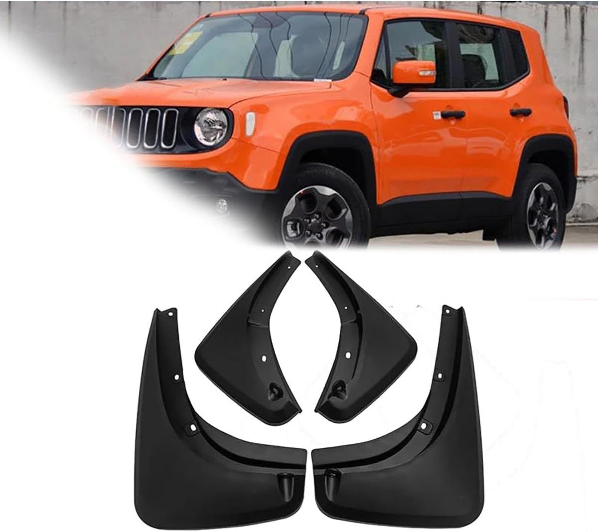 4 Stück Auto Schmutzfänger für Jeep Renegade 2015 – 2021, Auto Kotflügel Schutz Spritzschutz Vorne Hinten Klappen Mud Flaps Styling Zubehör von zjxmnb