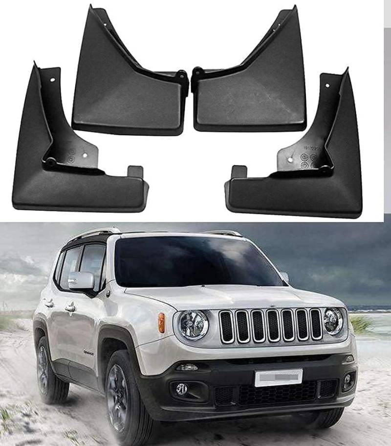 4 Stück Auto Schmutzfänger für Jeep Renegade 2016-2020, Auto Kotflügel Schutz Spritzschutz Vorne Hinten Klappen Mud Flaps Styling Zubehör von zjxmnb