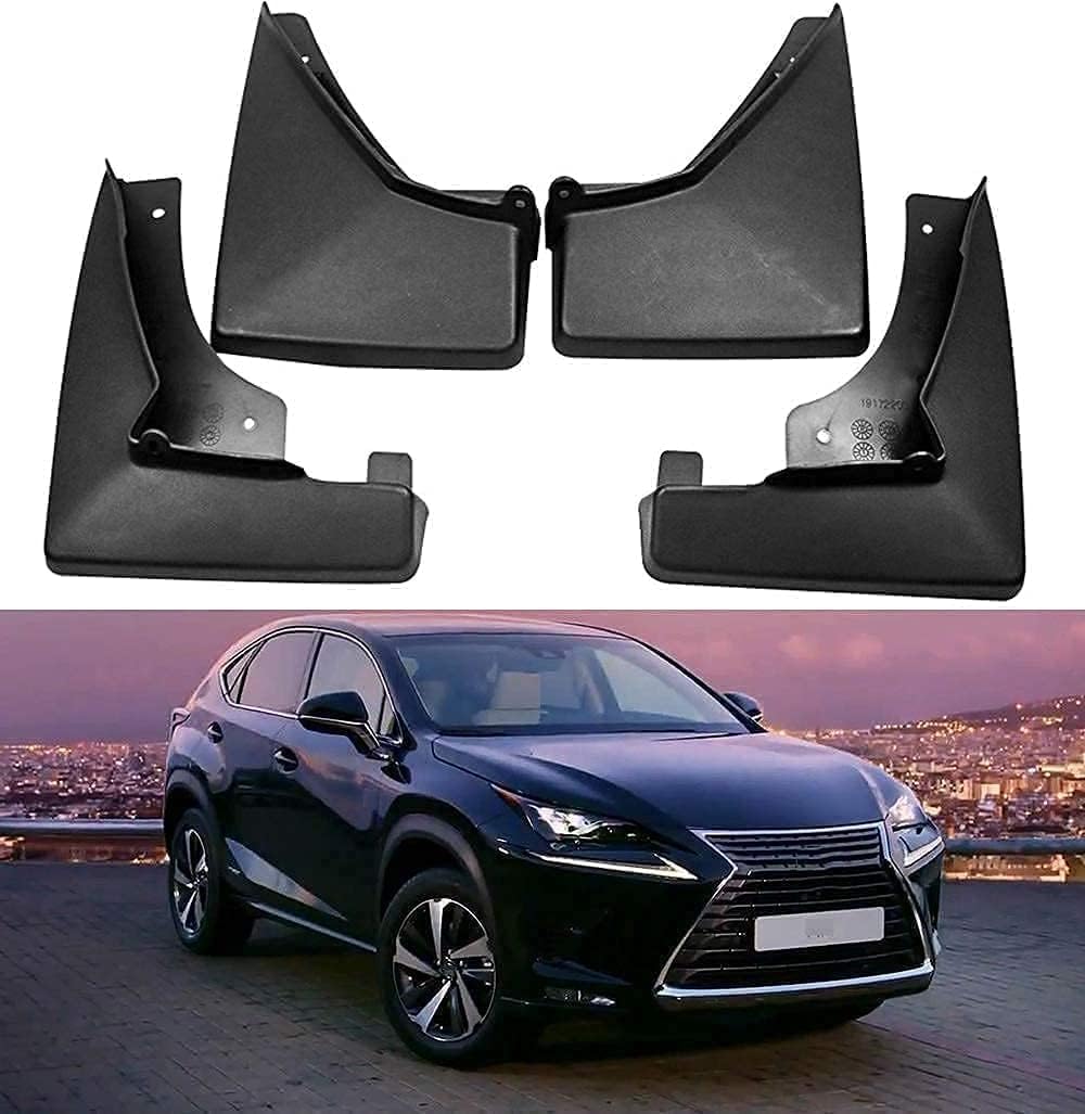 4 Stück Auto Schmutzfänger für Lexus NX 200 300 300H 2015-2020, Auto Kotflügel Schutz Spritzschutz Vorne Hinten Klappen Mud Flaps Styling Zubehör von zjxmnb