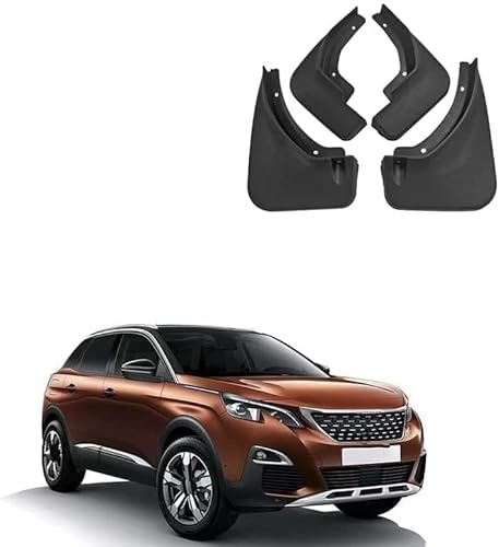 4 Stück Auto Schmutzfänger für Peugeot 3008 2017-2021, Auto Kotflügel Schutz Spritzschutz Vorne Hinten Klappen Mud Flaps Styling Zubehör von zjxmnb