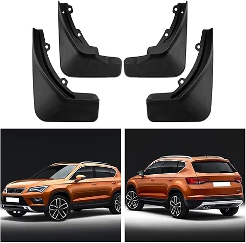 4 Stück Auto Schmutzfänger für Seat Ateca 2016-2023, Auto Kotflügel Schutz Spritzschutz Vorne Hinten Klappen Mud Flaps Styling Zubehör von zjxmnb