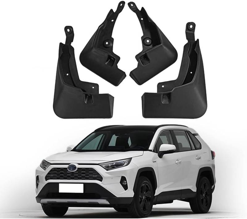 4 Stück Auto Schmutzfänger für Toyota RAV4 2019-2024, Auto Kotflügel Schutz Spritzschutz Vorne Hinten Klappen Mud Flaps Styling Zubehör von zjxmnb