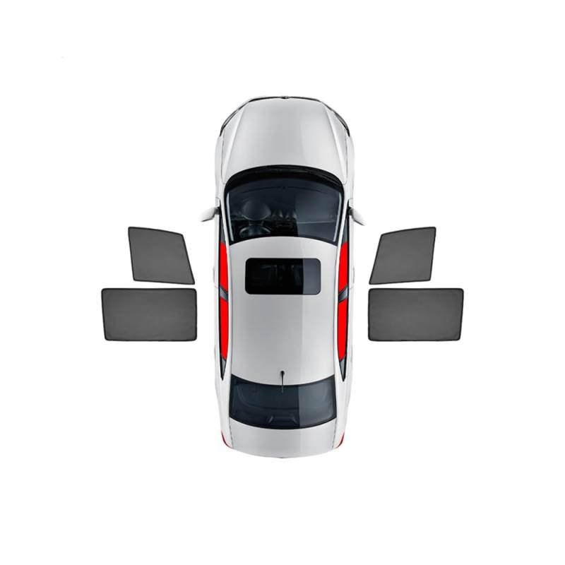Auto Sonnenschutz für Peugeot 207 sedan, Car Side Window Sunshade Fenster Windschutzscheibe Visier Atmungsaktives UV-Schutz,4pcs-doors-window von zjxtnb