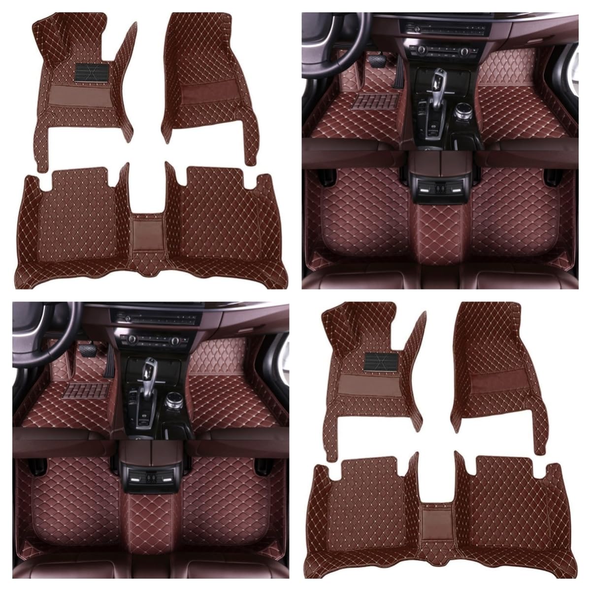 Auto Fußmatten für Jeep Wrangler JK 2door/14cm /2011-2017, All Inclusive Autofussmatte Teppiche Wasserdicht Verschmutzung rutschfeste Interieur ZubehöR,A/Coffee von zjxwnb