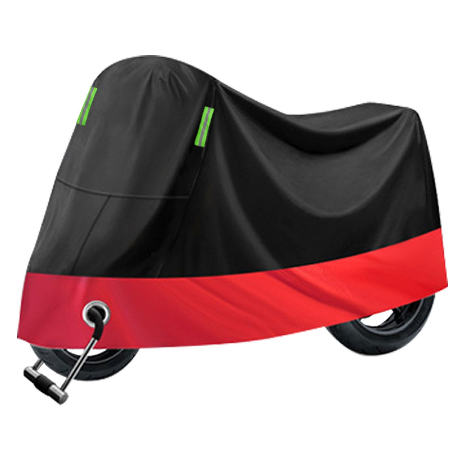 Motorrad Abdeckplane für MT-09 RN43 2017 Night Fluo, Motorrad Schutzhülle Abdeckplane Wasserdicht Atmungsaktives Staubdicht Zubehör,B Black Red von zjxwzm