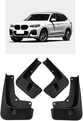 4 Stück Auto-Kotflügel-Schmutzfänger für BMW X3 F25 2011-2017, Front Heck Spritzschutz Spritzwassergeschützte wasserdichte Kotflügel von zjxyqw