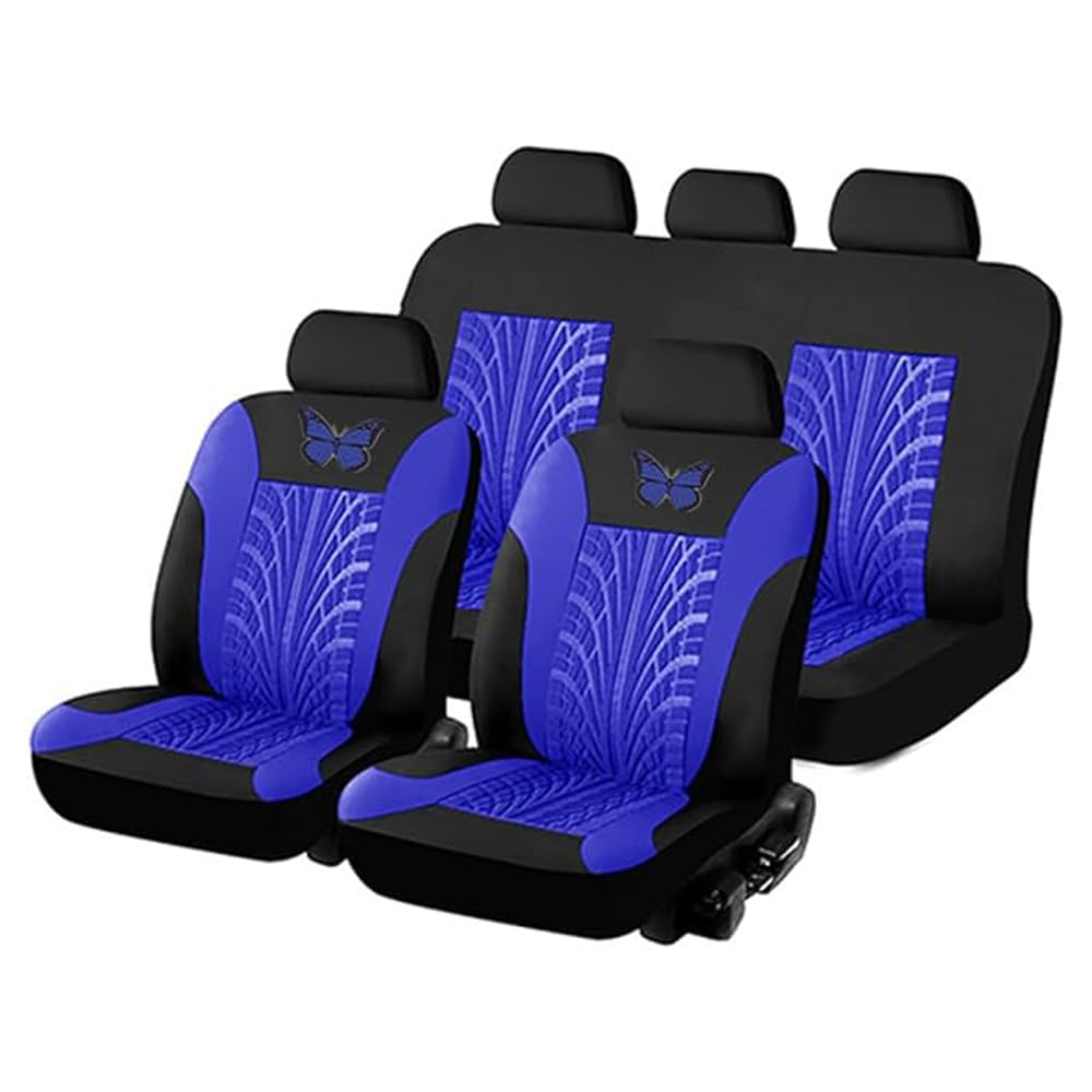 5 Sitze Alles Inklusive Auto Sitzbezüge Sets für Mitsubishi Eclipse Cross 2018-2022, 9 pcs Auto Sitzbezüge Sets Weich Autositzbezüge Kompletter Satz,Blue von zllkj