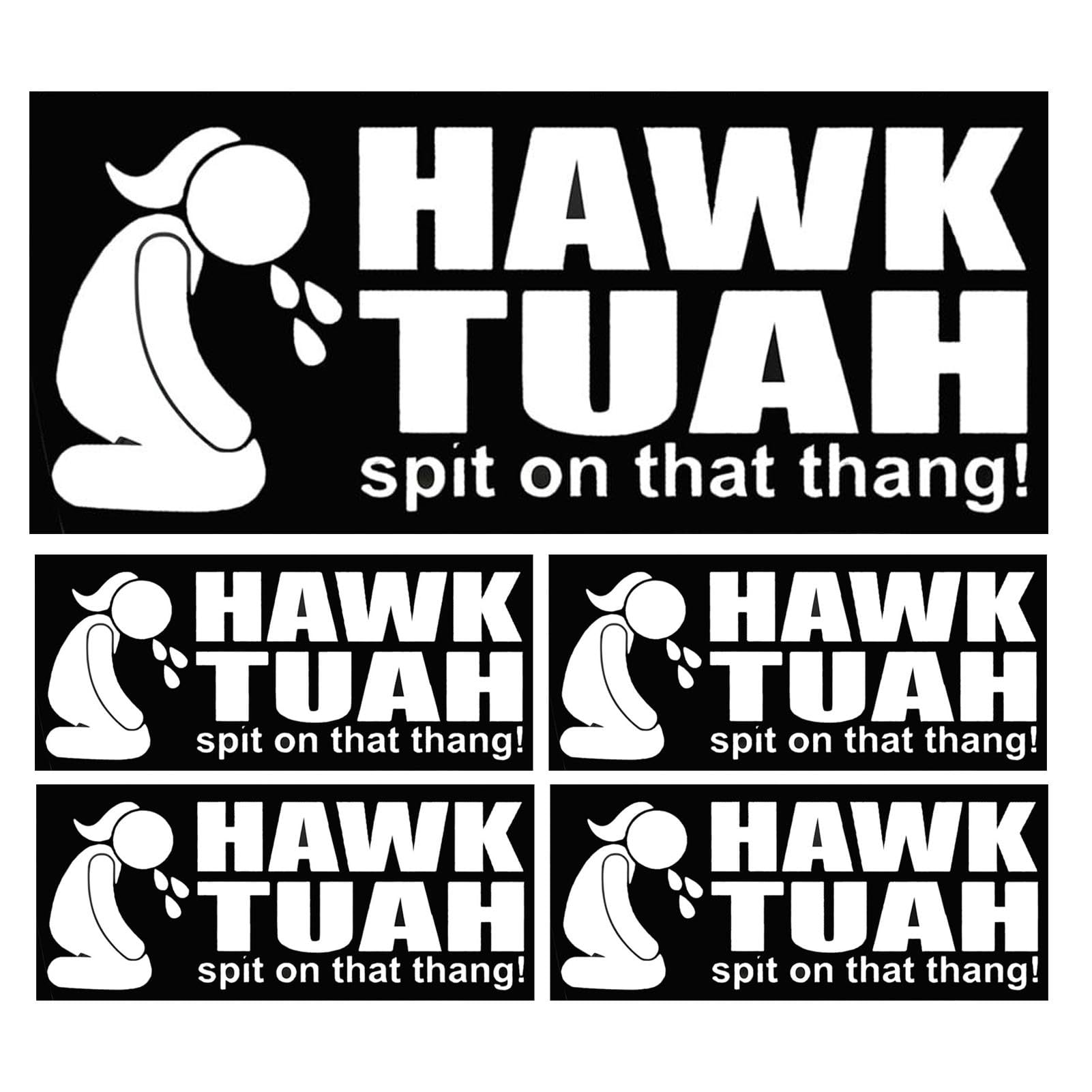 znutc Hawks Tush Autoaufkleber, 5 Stück Spit On That Thang Girl Sticker, Lustige Meme Stickers, Kreative Urkomische Parodie Aufkleber, Wasserfester Hawks Tuah Aufkleber für Laptops und Autozubehör von znutc