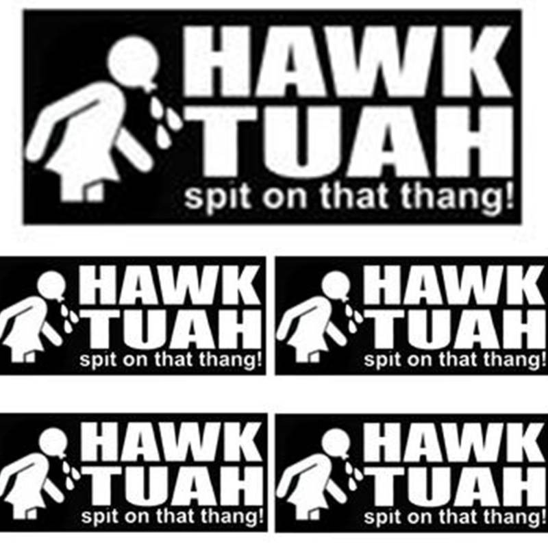 znutc Hawks Tush Autoaufkleber, 5 Stück Spit That Thang Girl Sticker, Lustige Meme Stickers, Kreative Urkomische Parodie Aufkleber, Wasserfester Hawks Tuah Aufkleber für Laptops und Autozubehör von znutc