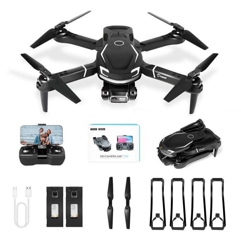 Drohne mit Kamera HD 4K,Faltbare Drohne Lange Flugzeit,RC Quadcopter mit Tasche,3D Flip,One Key Start/Landen,Headless Mode,Flugbahnflug,Mini Drone Geschenk für Anfänger Kinder Jugendliche von zoeyzoey