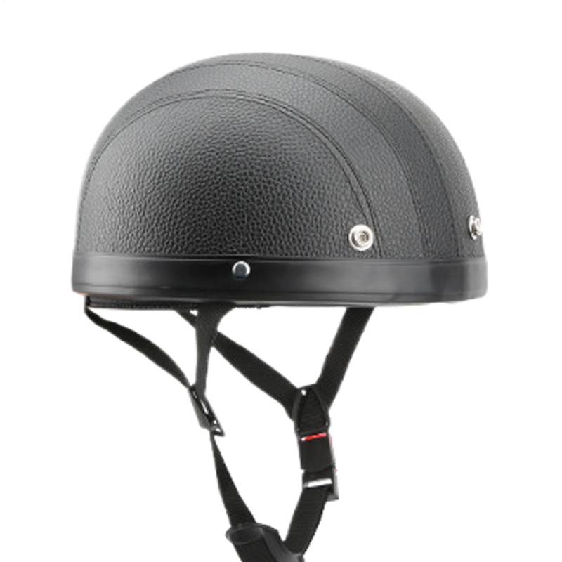 Zwxqe Retro Open Face Helme, Open Face Helme, Scooter Half Face Helme, Retro Motorradhelme für Damen und Herren, mit warmen Ohrenschützern und Krempe für Winter Reitschutz und Komfort von zwxqe