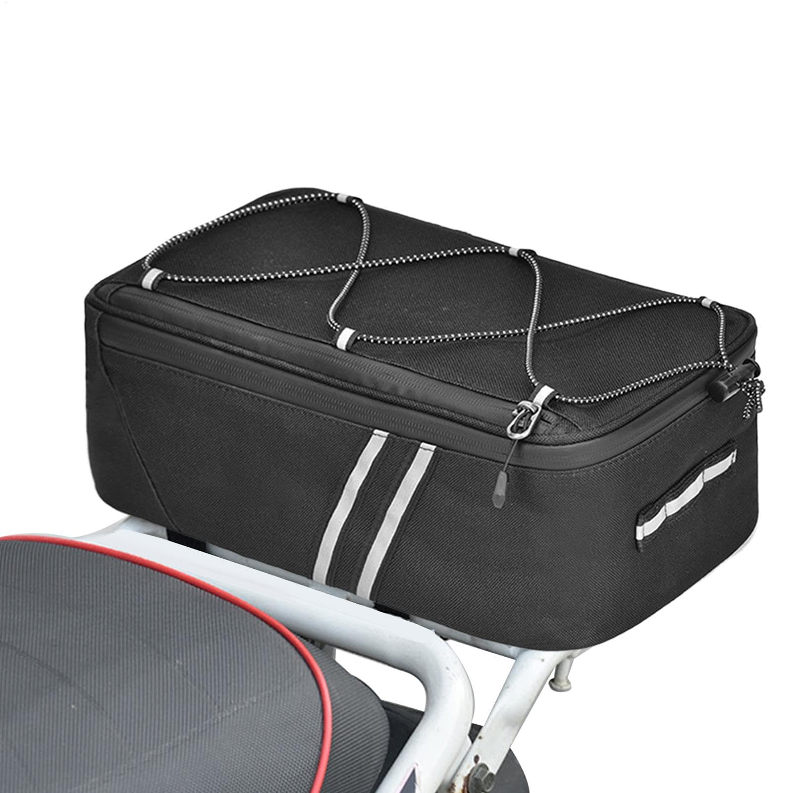 zwxqe Bikes Rack Bag, Bicycles Seat Bag, 8l Capacity Waterproof Cycling Backseat Storage Carrier with Reflective Stripe for Mountain, Road Bikes, Outdoor Adventures von zwxqe