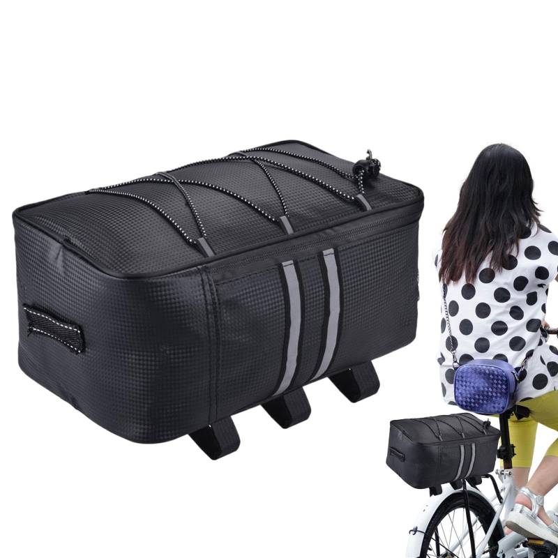 zwxqe Cycling Saddle Bag, Large Capacity Biking Seat, Saddle Pouch with Reflective Strips, Waterproof Cycling Backseat Storage Pack for Outdoor Adventures and Travel von zwxqe