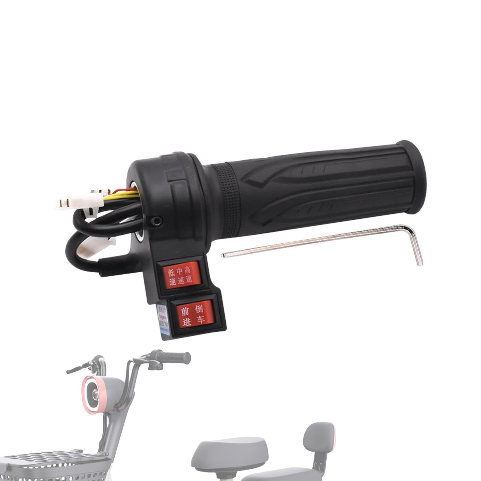 zwxqe Electric Accelerator, Scooter Throttle Handlebar, Speed Control Handlebar Grip, Scooter Throttle Grip, Sturdy Anti-Slip Throttle Handle for Precision Acceleration, von zwxqe