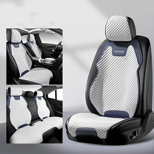 zxdzqkj Sitzkissen Auto, für KIA Sorento (5seats) 2009-2012 Vordere und Hinten Auto Sitzkissen Protector Pad Set Alle Jahreszeiten Bequem und Atmungsaktiv,A von zxdzqkj