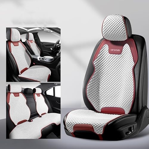 zxdzqkj Sitzkissen Auto, für Land Rover Discovery Sport L550 5seats 2016-2019 Rear-Seats-Have-Slides Vordere und Hinten Auto Sitzkissen Protector Pad Set Alle Jahreszeiten Bequem und Atmungsaktiv,C von zxdzqkj