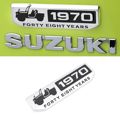 Auto-Logo-Emblem-Aufkleber für Suzuki Jimny JB64 JB74, Stilvolle Vordere und Hintere Emblem Abzeichen Dekoration Auto Exterieur Dekoration Modifizierte Zubehör,Black von zzbFee