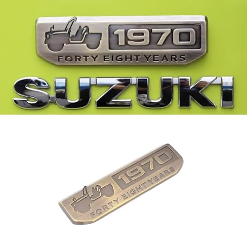 zzbFee Auto-Logo-Emblem-Aufkleber für Suzuki Jimny JB64 JB74, Stilvolle Vordere und Hintere Emblem Abzeichen Dekoration Auto Exterieur Dekoration Modifizierte Zubehör,Gold von zzbFee